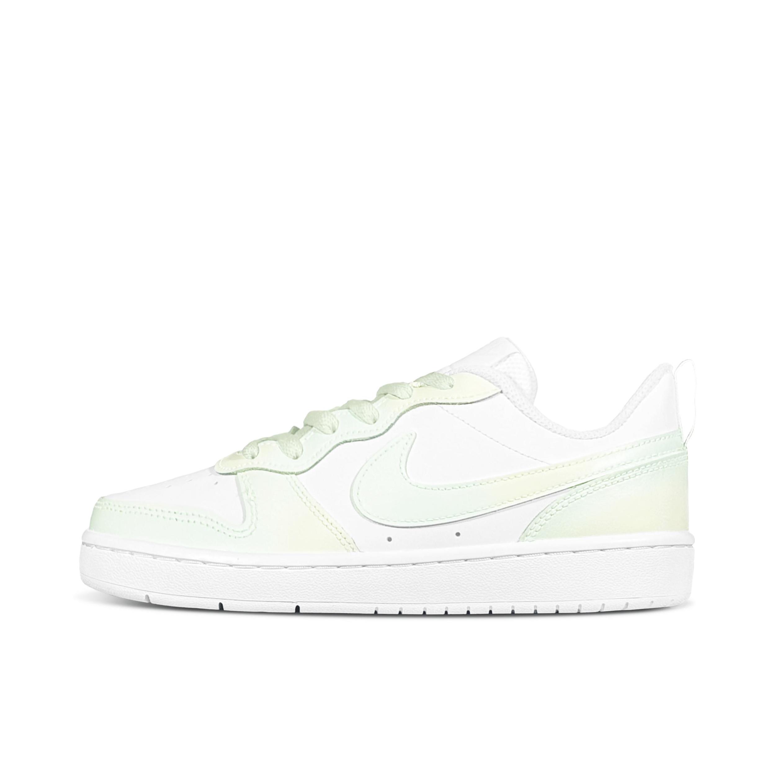 推荐商品：【定制球鞋】 Nike Court Borough 板鞋 防滑防水轻便减震手绘减龄做旧甜酷高街合成革甜妹包裹性复古婚鞋增高小白鞋薄底秋冬脏脏鞋 大童/山野墨绿/绿色/黄色