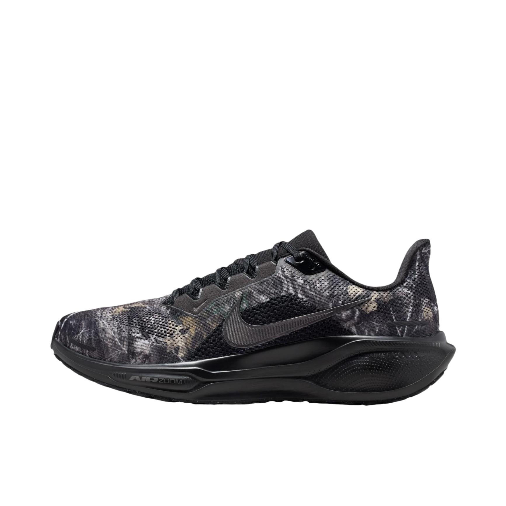 推荐商品：Nike Air Zoom Pegasus 41 飞马 跑鞋 ReactX泡绵缓震透气轻便回弹训练防滑马拉松短跑支撑贴合耐用 黑色/灰色