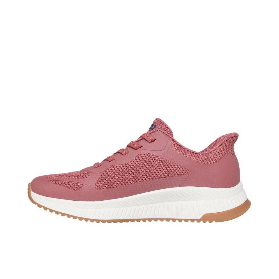 推荐商品：Skechers/斯凯奇 Squad 4 一脚蹬 系带 圆头 青年 跑鞋 女款/粉色 