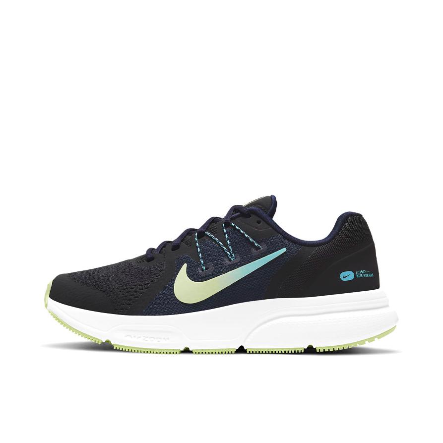 推荐商品：Nike Zoom Span 3 跑鞋 缓震回弹舒适轻便网面透气耐磨织物合成革日常跑 黑色/白色/绿色