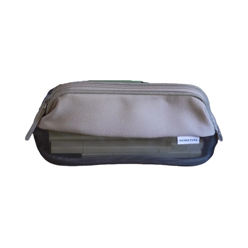 推荐商品：kokuyo/国誉 大开口笔袋大容量多功能透明网格纯色日系简约便携