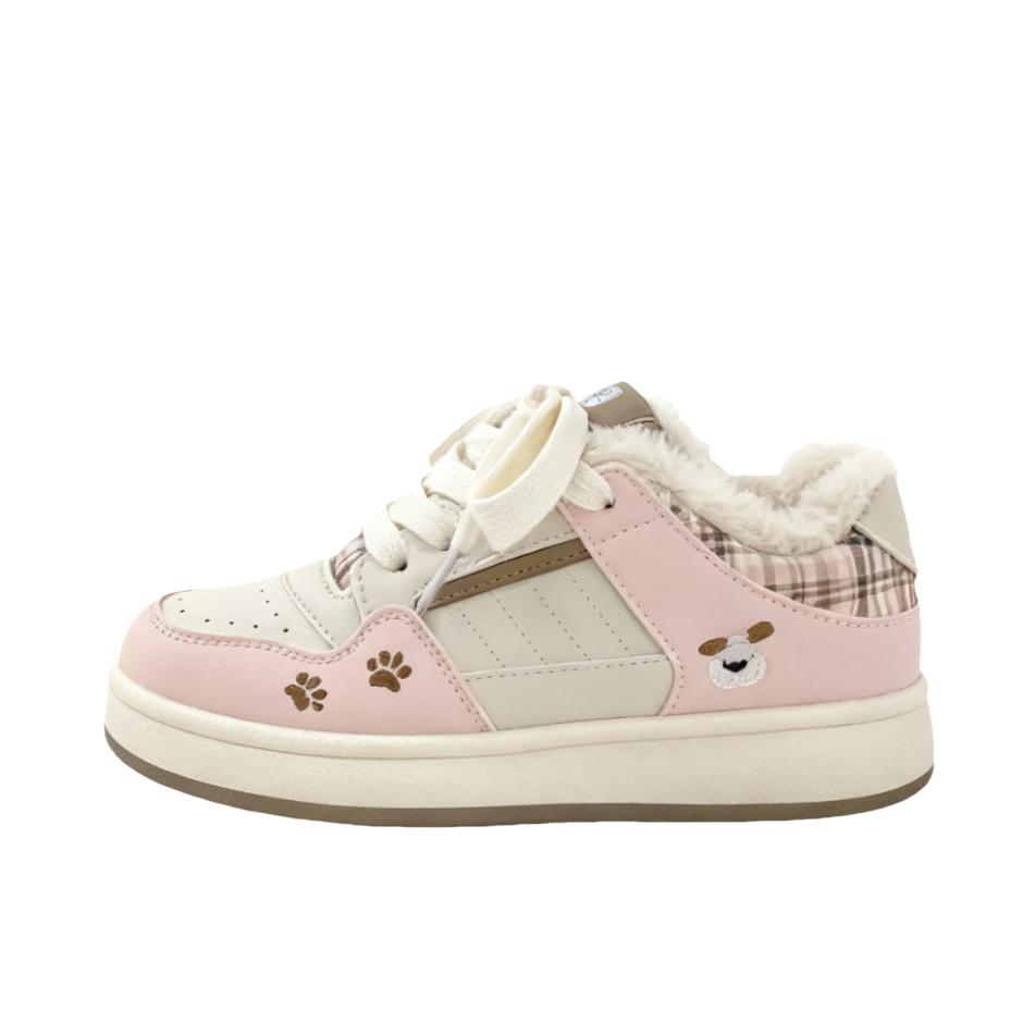 推荐商品：伯帝酷奇 板鞋 加绒加厚运动 BD-YJ-KDY-8053 女款/粉色/棕色