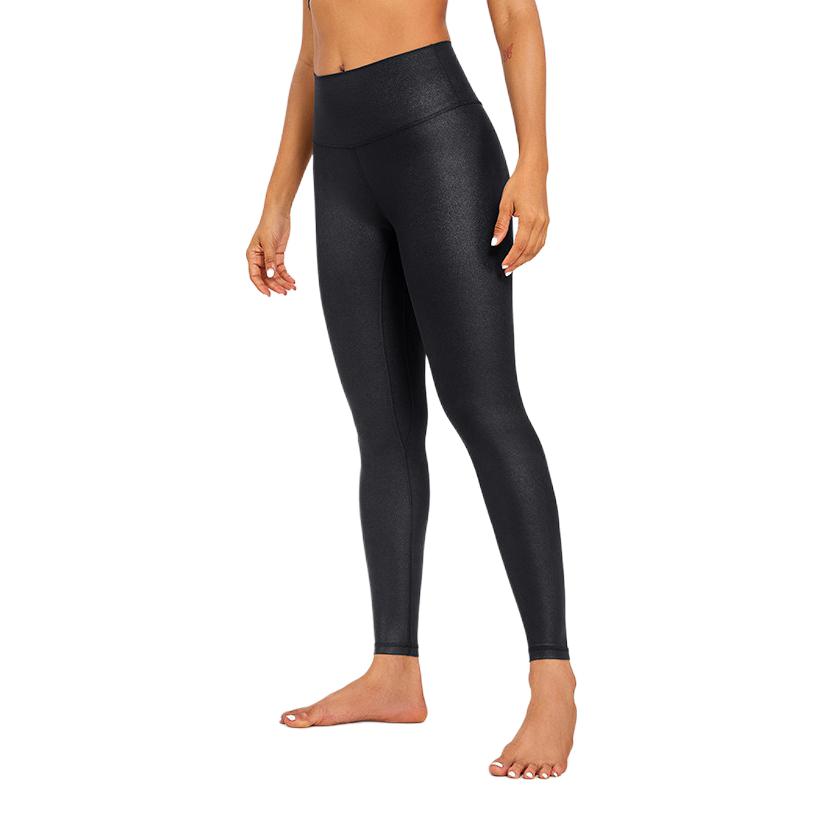 推荐商品：CrzYoga 高腰透气纯色紧身裤 女装 R616A24 黑/经典纹 