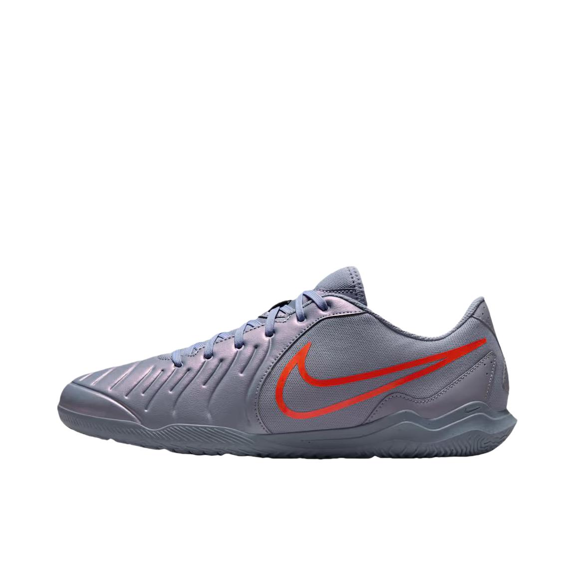推荐商品：Nike Tiempo Legend 10 Academy IC 中端 平底 室内球场 防滑耐磨 足球鞋 革面/深蓝色