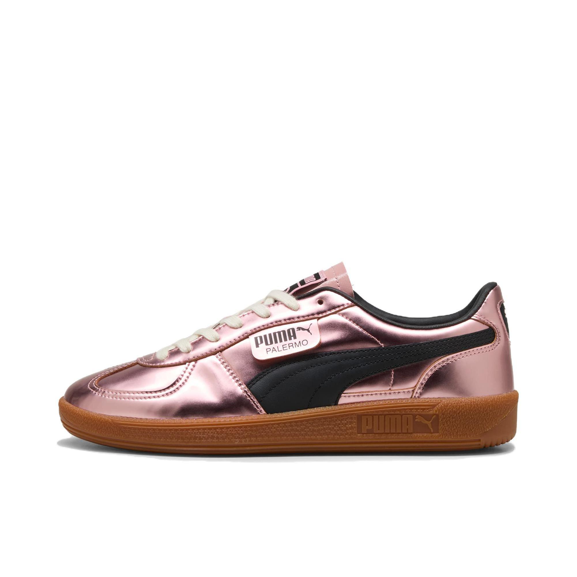 推荐商品：【朴彩英同款】 Puma/彪马 Palermo T头鞋 德训鞋 薄底鞋 板鞋 牛皮防滑耐磨舒适减震时尚复古 粉色/黑色