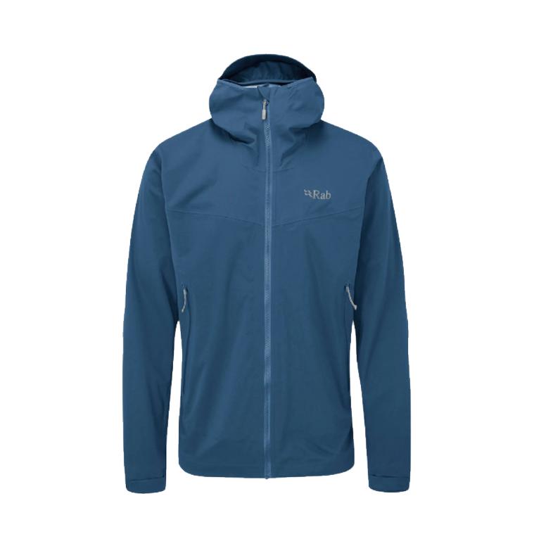 推荐商品：RAB 防风防水耐磨透气冲锋衣 QWG-74 暴风蓝