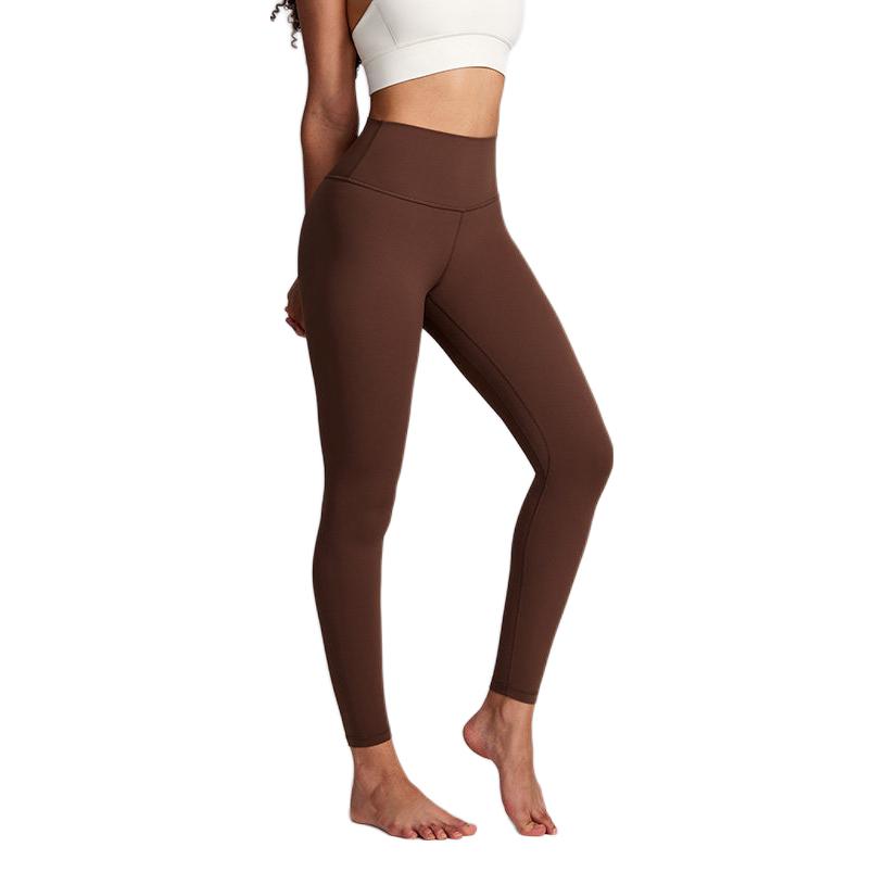 推荐商品：CrzYoga 高腰透气纯色紧身裤 女装 R616A24 咖啡褐