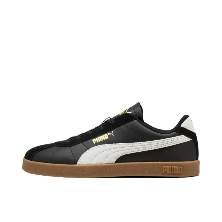 推荐商品：Puma/彪马 CLUB II SD T头鞋 板鞋 拼接低帮休闲复古 黑色/白色