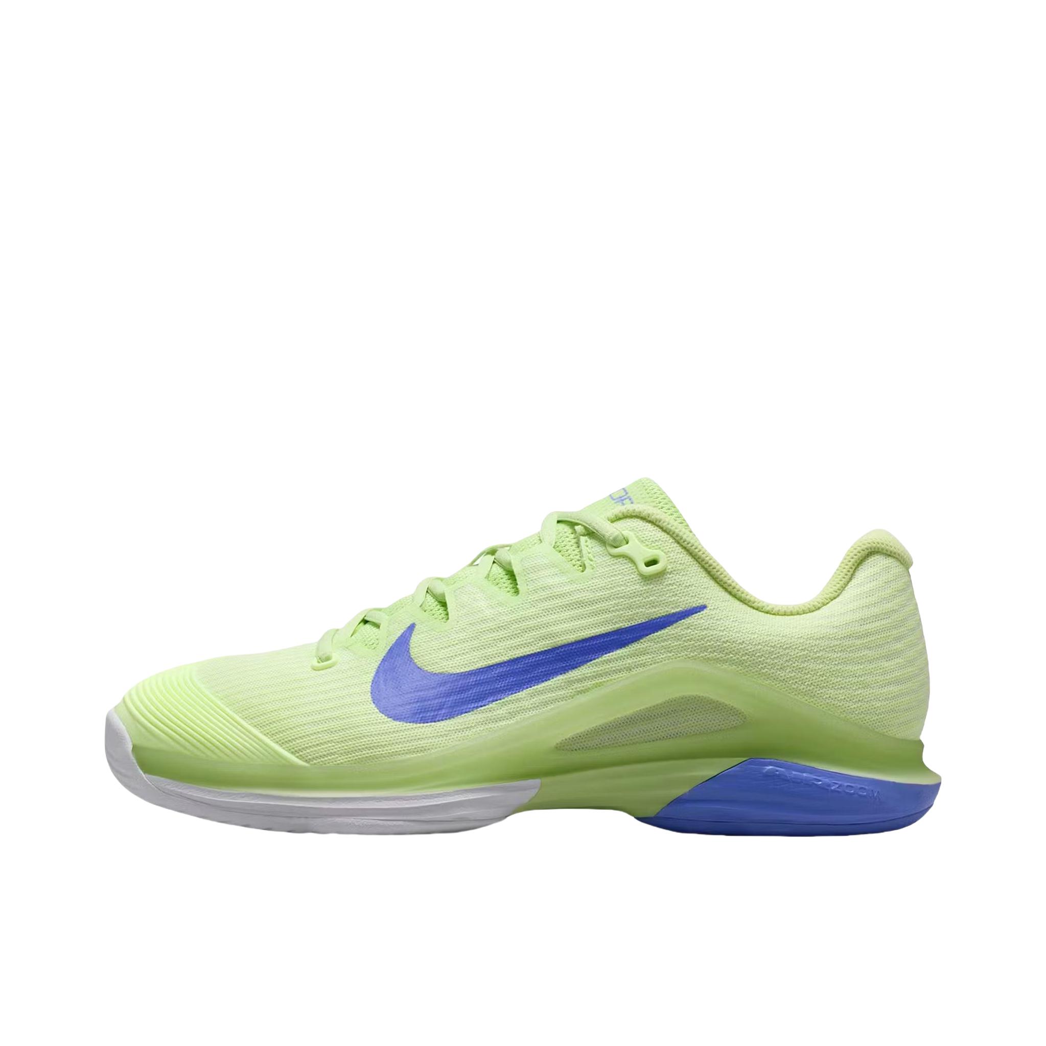推荐商品：Nike Vapor 12 透气 缓震 支撑 硬地 网球鞋 绿色/蓝色