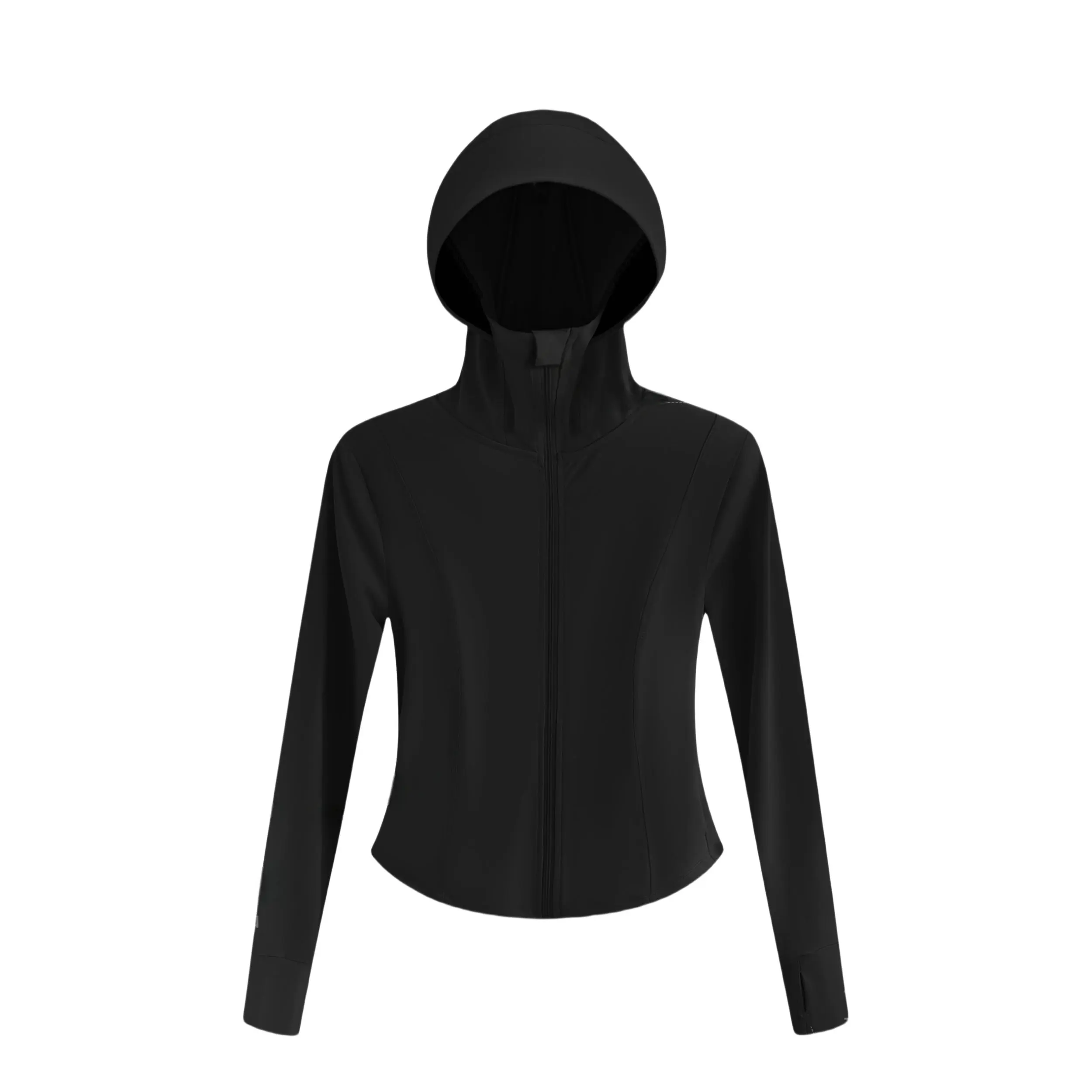 推荐商品：ckdh 透气修身冰丝长袖防晒衣 女装 FS-24312A 漫暮黑