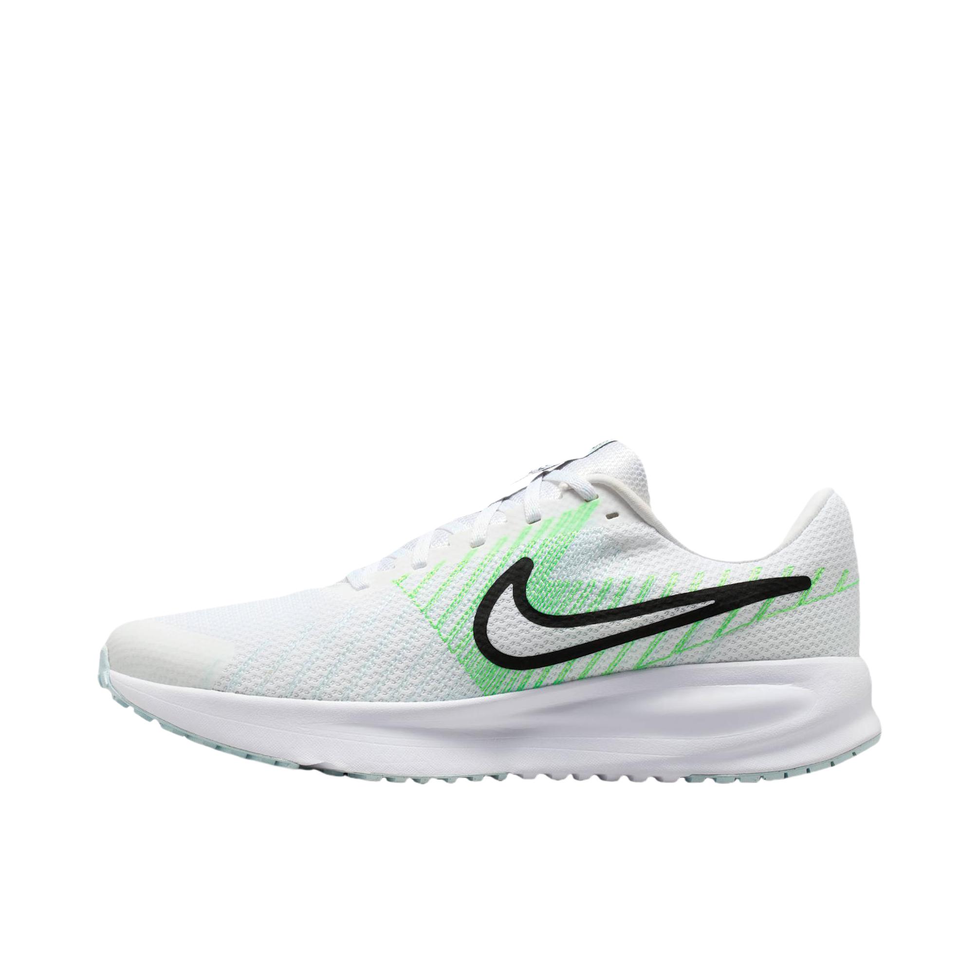推荐商品：Nike RUN DEFY 跑鞋 低帮减震防滑耐磨系带平底抓地舒适百搭 白色/绿色