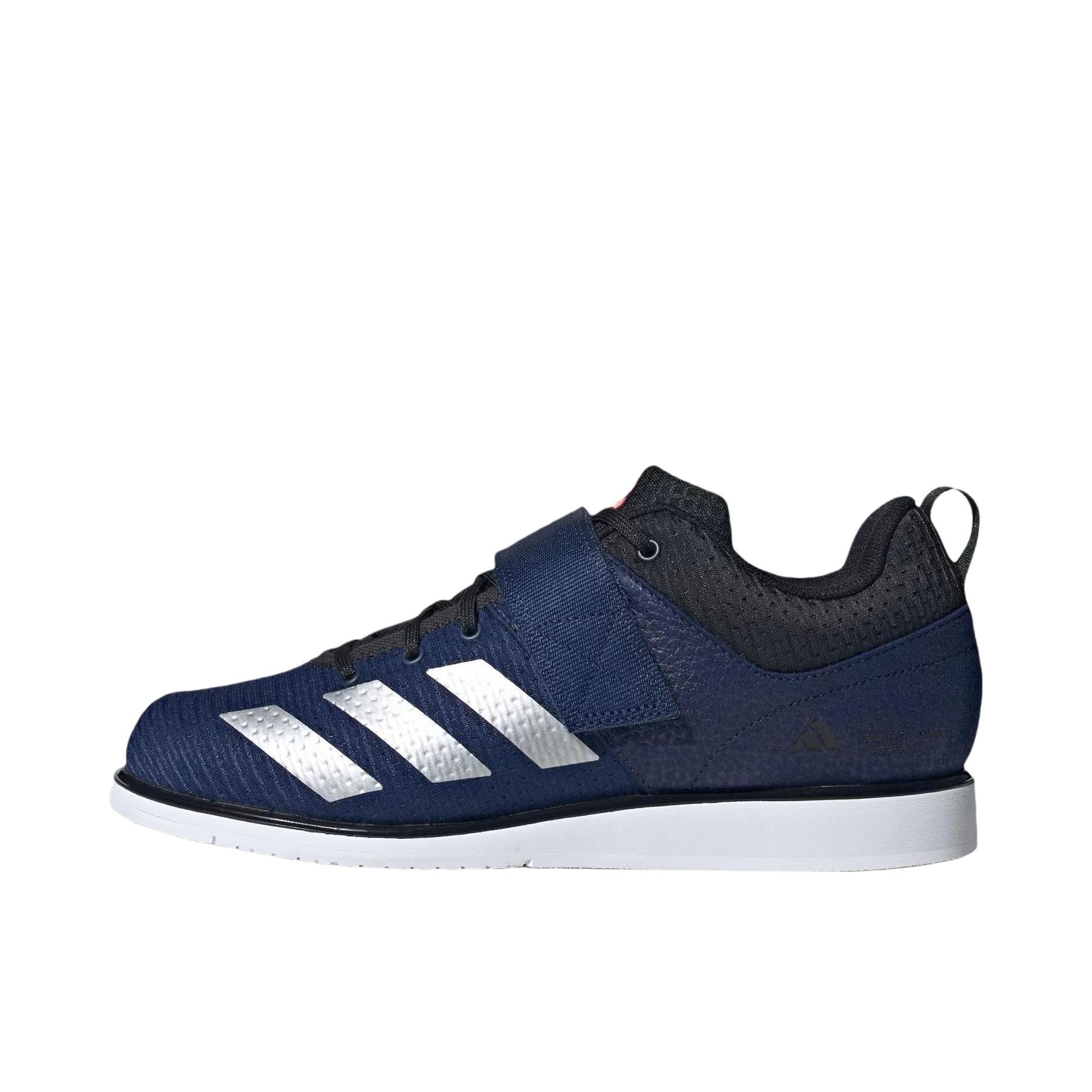 推荐商品：adidas Powerlift 4 训练鞋 耐磨健身防滑增高 深蓝色