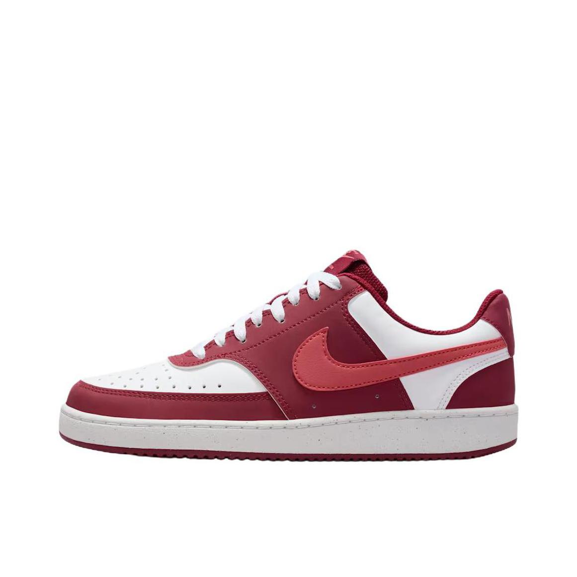 推荐商品：Nike Court Vision 板鞋 复古缓震抓地防滑轻便 女款/红色/白色