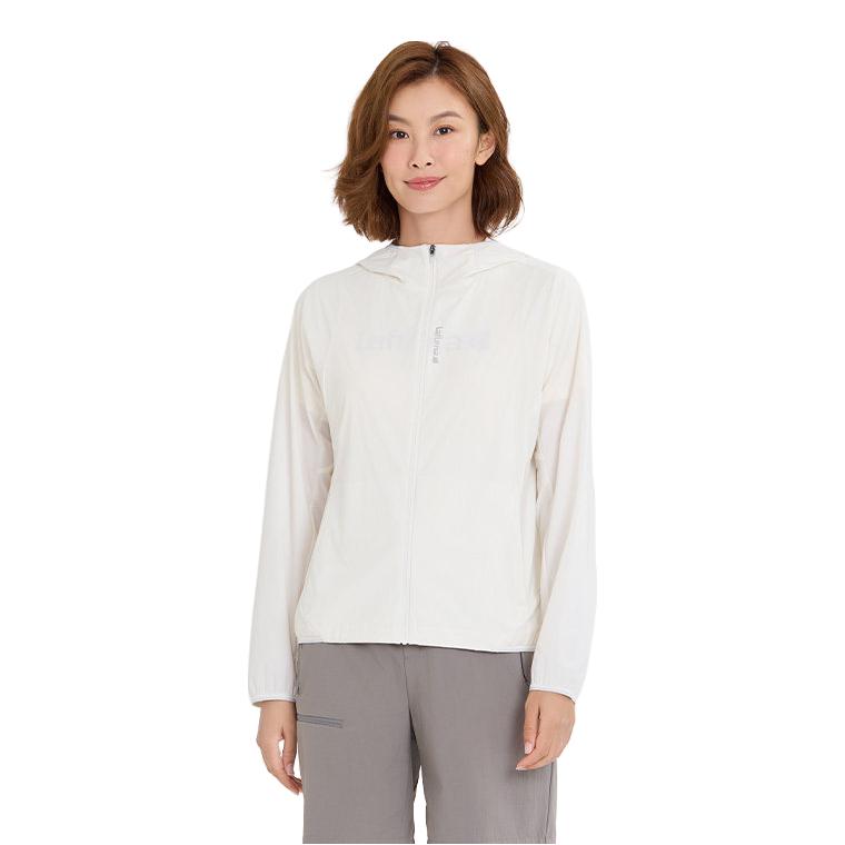 推荐商品：lafuma/乐飞叶 凉感柔软拉链连帽长袖防晒衣 女装 LFJA5BP20 薄雾灰