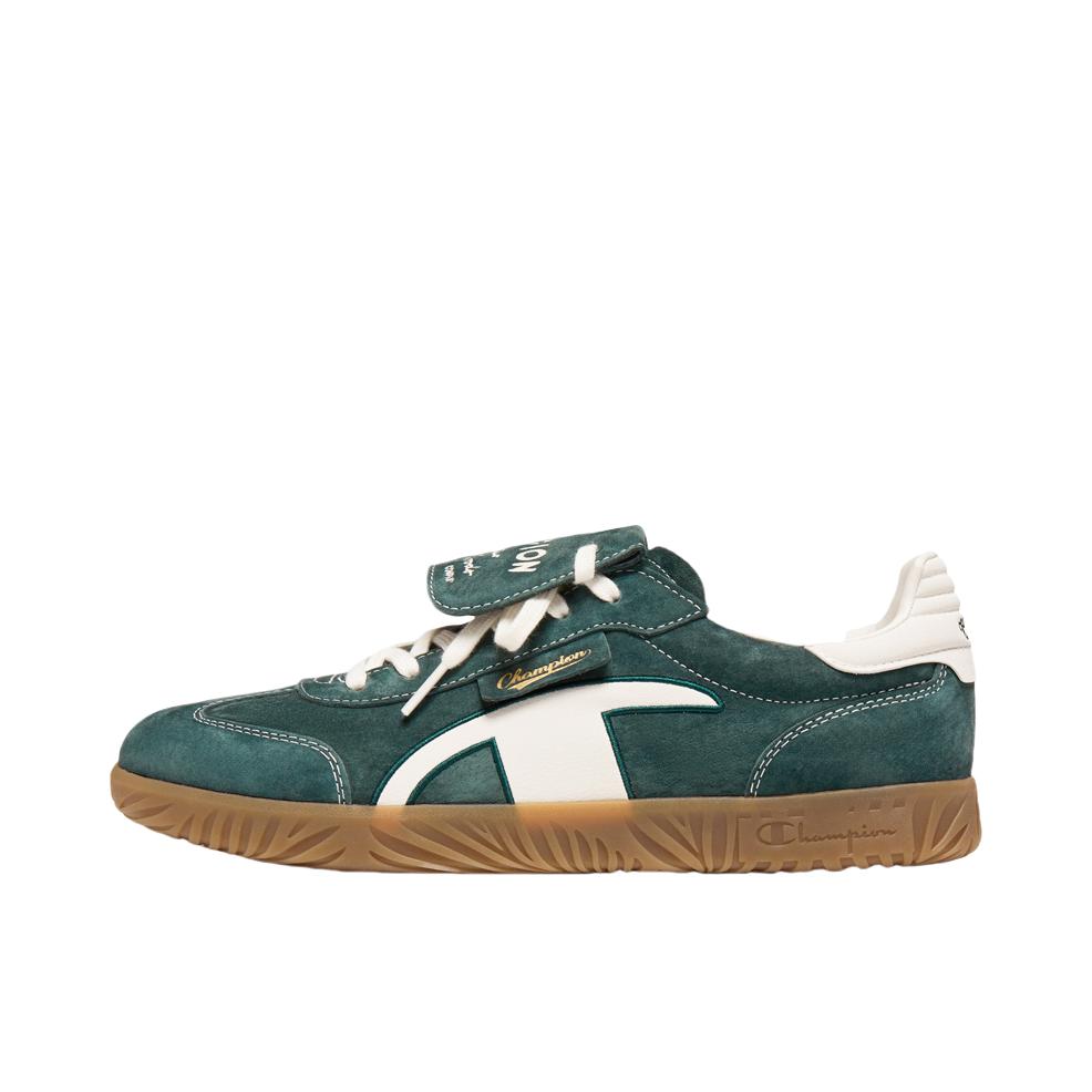推荐商品：【丁禹兮同款】 Champion/冠军 Champ T-trainer T头鞋 德训鞋 板鞋 轻便复古防滑简约休闲 牛津绿/奶白色