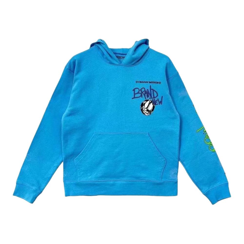 Chrome Hearts/克罗心 x Mattyboy 联名套头落肩连帽长袖卫衣 CH-2024-0408 蓝
