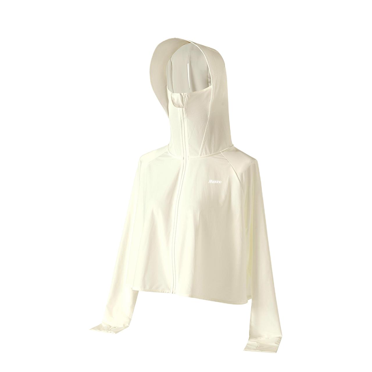 推荐商品：Makino/犸凯奴 柔软纯色透气拉链落肩长袖防晒衣 女装 MAFXGA13143 布丁黄