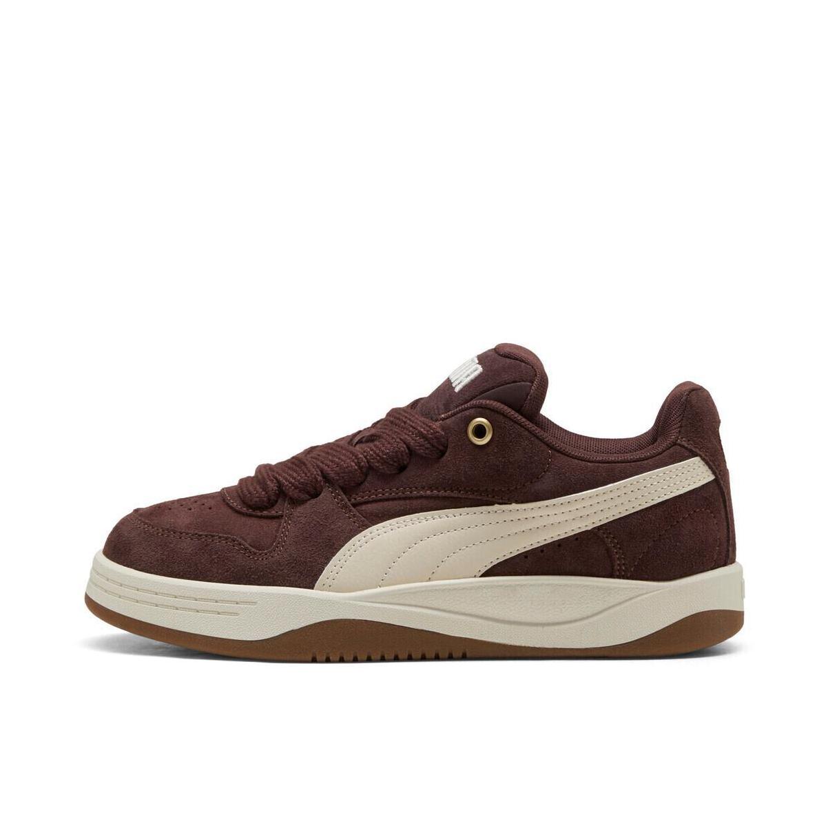 推荐商品：Puma/彪马 Park Luna 面包鞋 板鞋 百搭耐磨低帮系带合成革 巧克力棕/雪白色