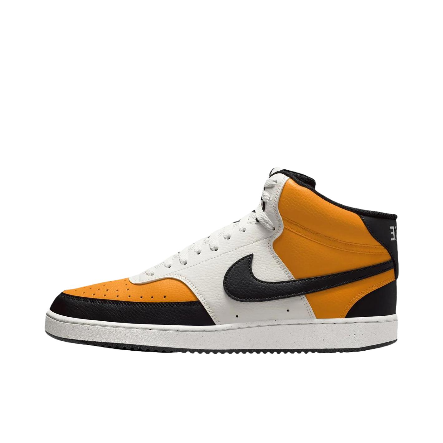 推荐商品：Nike Court Vision 板鞋 复古缓震抓地防滑轻便 黑色/白色/黄色