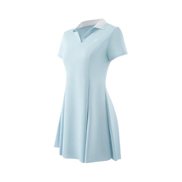 推荐商品：angelseason/天使季节 速干防晒修身压褶凉感连衣裙 女装 AS25JS033 清水蓝