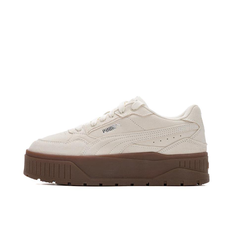 推荐商品：Puma/彪马 Karmen II Idol Suede 板鞋 厚底系带舒适低帮防滑耐磨轻便百搭复古时尚增高耐穿 白色