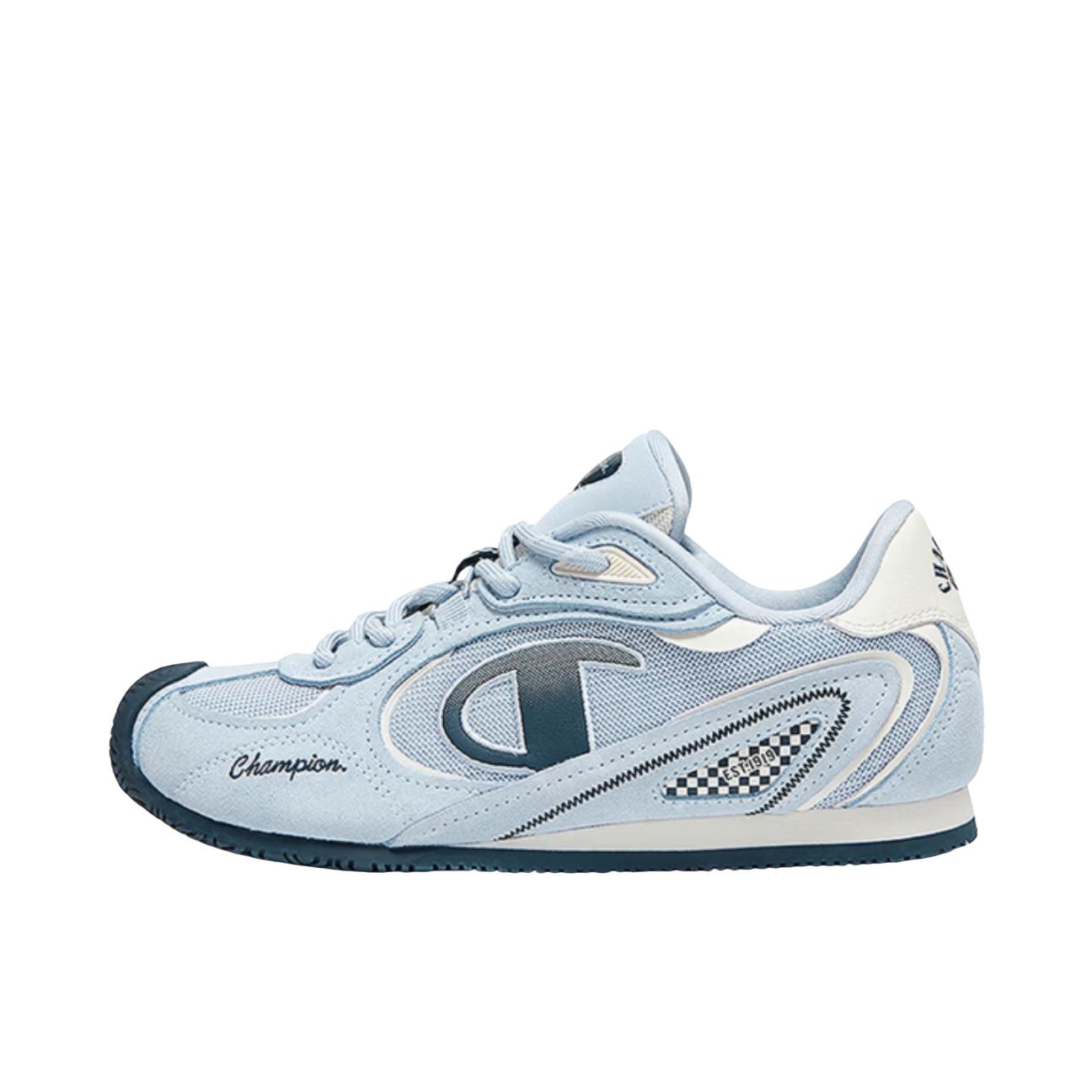 推荐商品：Champion/冠军 Race Runner EC 德训鞋 运动休闲鞋 百搭时尚耐磨复古薄底 女款/浅蓝色