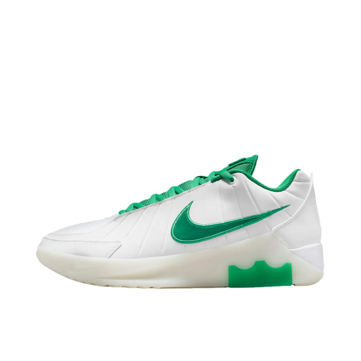 推荐商品：Nike 詹姆斯 LEBRON WITNESS 9 篮球鞋 缓震实战支撑抓地抗扭 白色/金属金色/体育场绿
