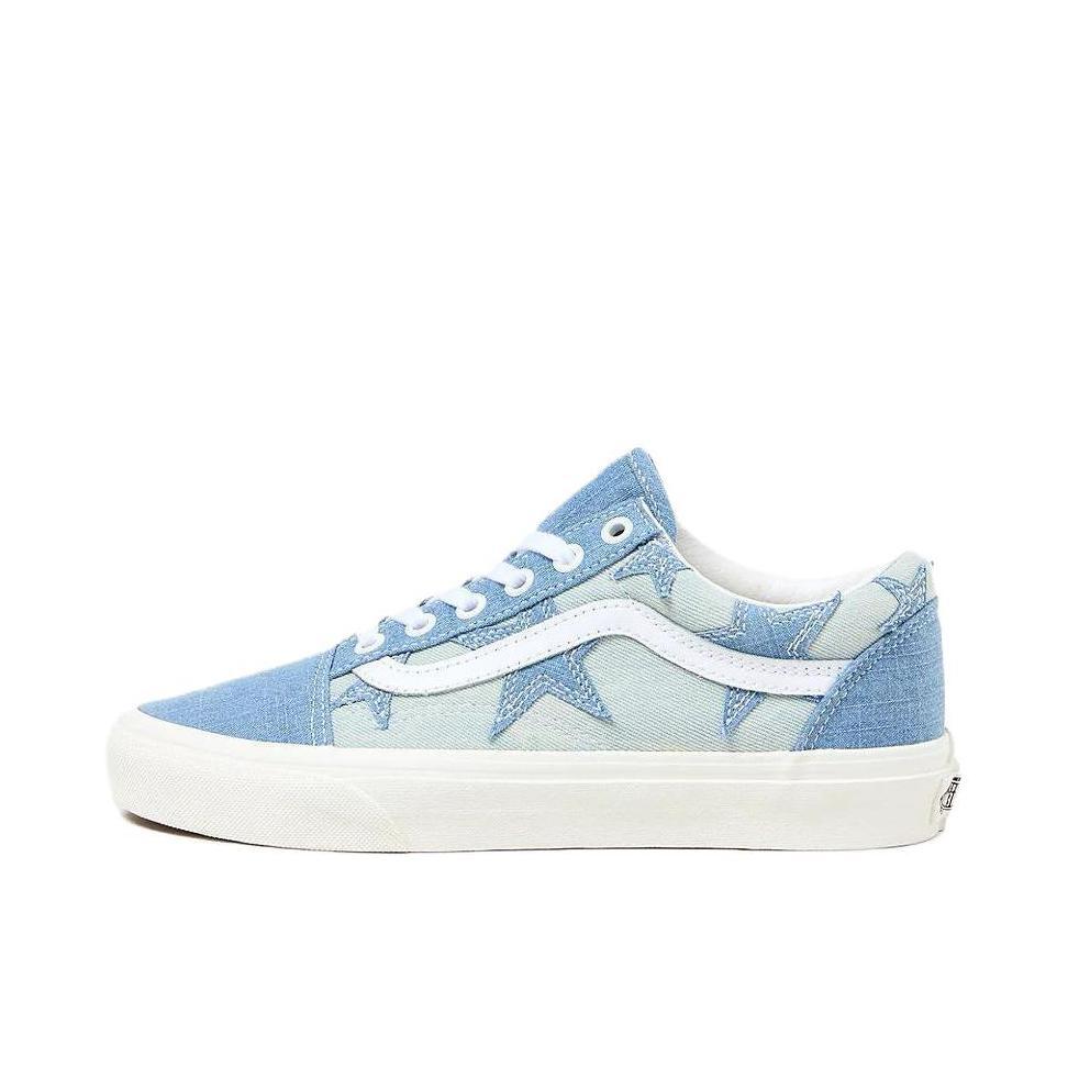 推荐商品：Vans/范斯 Old Skool 滑板鞋 板鞋 轻便防滑复古舒适经典 女款/蓝色/白色