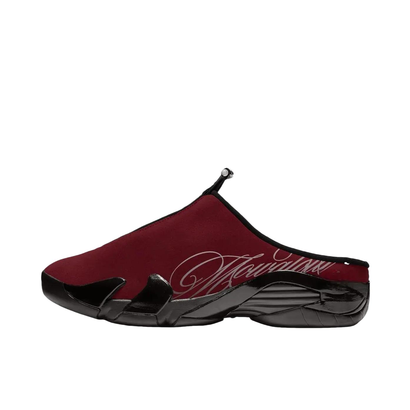 推荐商品：Air Jordan 14 篮球鞋 zoom air缓震包裹性支撑防滑耐磨复古简约 Mowalola联名/酒红色