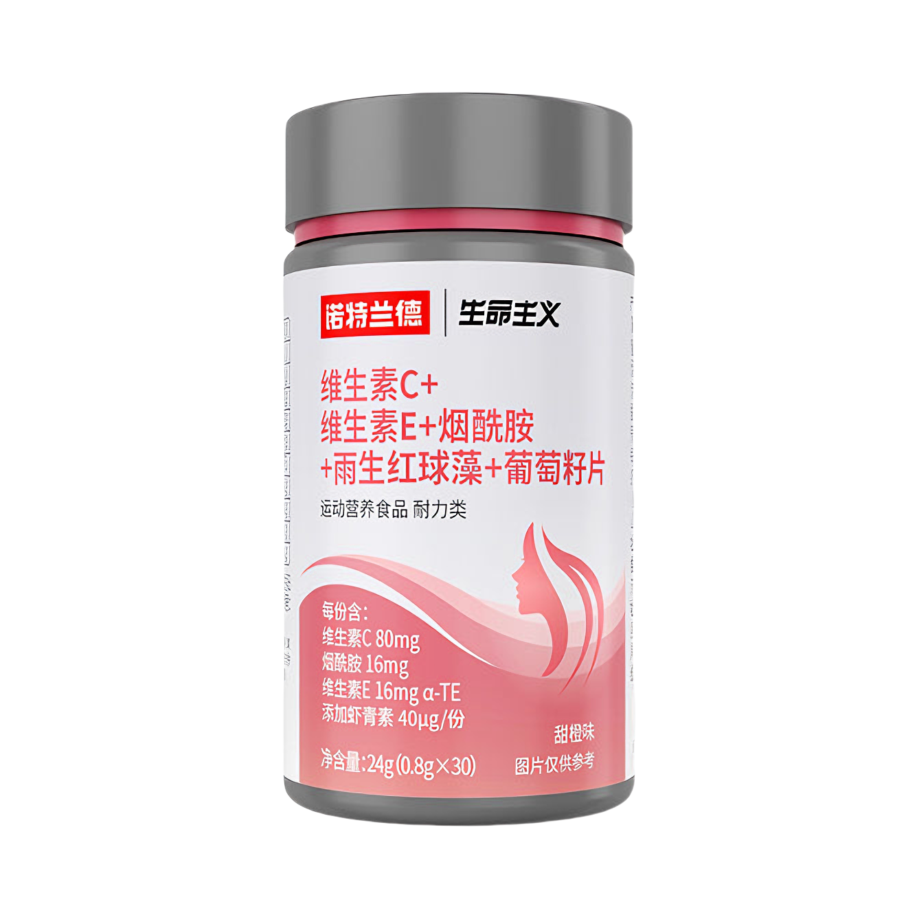 推荐商品：Nutrend/诺特兰德 生命主义 女士维生素C+维生素E+烟酰胺+雨生红球藻+葡萄籽片 瓶装