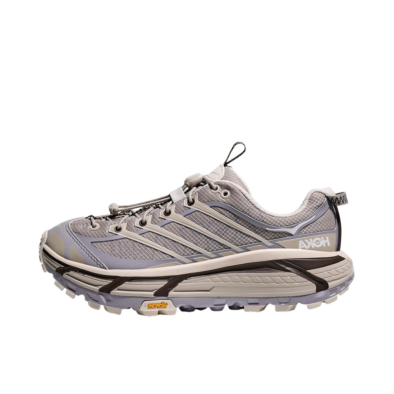 推荐商品：HOKA ONE ONE Mafate Three 2 越野跑鞋 防滑耐磨舒适缓震圆头百搭简约时尚 浅烟灰/薄雾灰