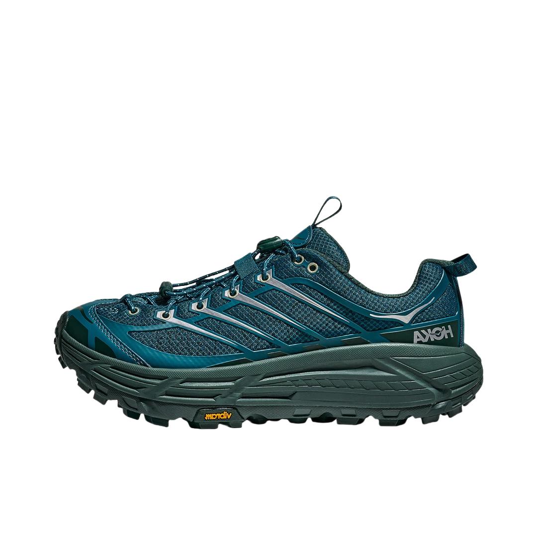 推荐商品：HOKA ONE ONE Mafate Three 2 越野跑鞋 防滑耐磨舒适缓震圆头百搭简约时尚 波涛蓝/月桂绿