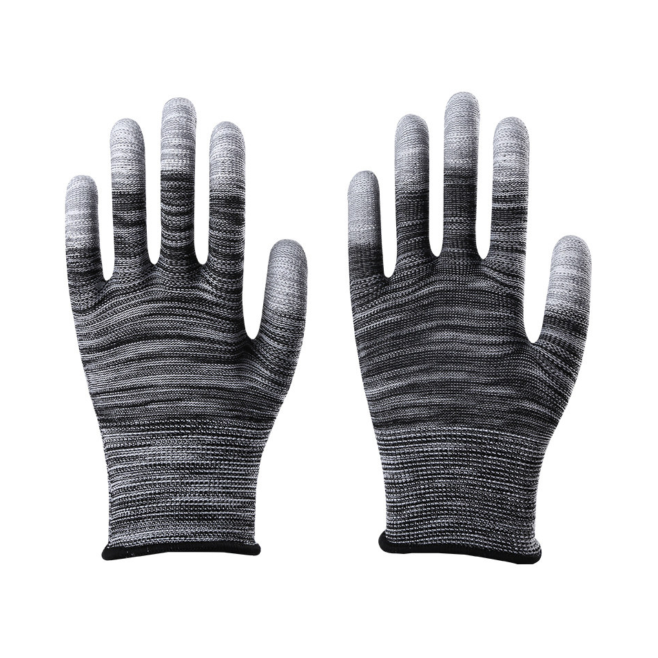 推荐商品：明兴烁 分指款 PU 涂指防静电手套