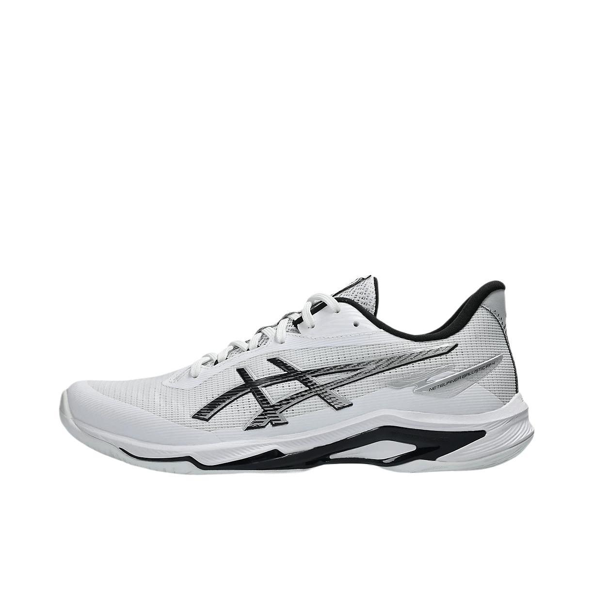 推荐商品：Asics/亚瑟士 Netburner Ballistic FF 4 训练鞋 轻量回弹 百搭低帮系带厚底 速度型 支撑 美观 灰色/黑色