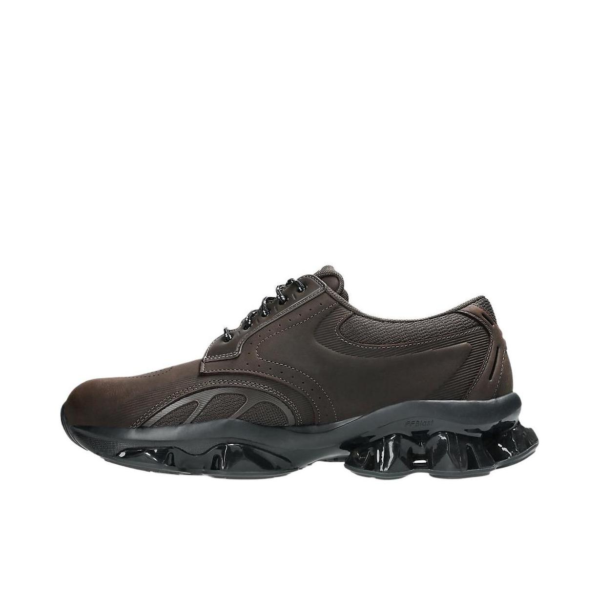 推荐商品：Asics/亚瑟士 GEL-Quantum Kinetic 运动休闲鞋 圆头厚底系带耐磨贴合 棕色