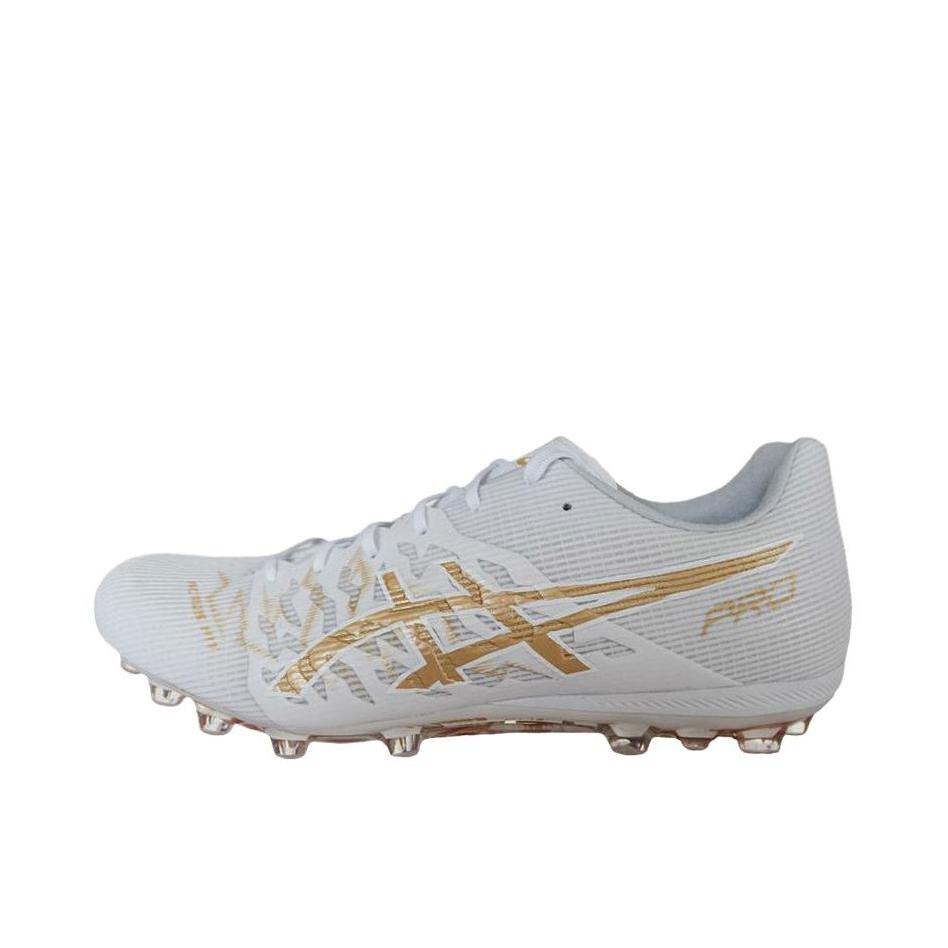 推荐商品：Asics/亚瑟士 DS LIGHT ACROS PRO 3 AG 足球鞋 柔软系带圆头平跟 白色/金色