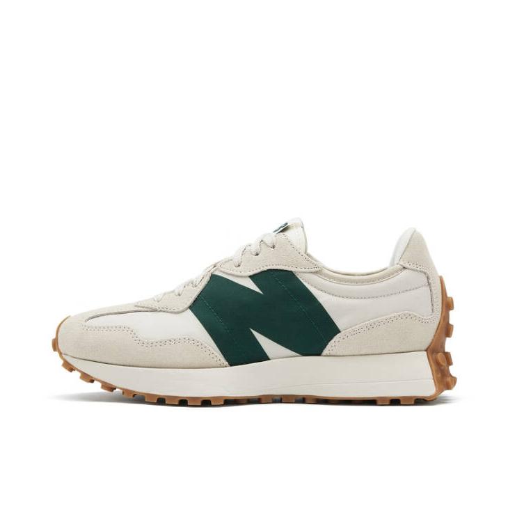 推荐商品：【IU同款】 New Balance 327 跑鞋 舒适复古防滑耐磨休闲透气减震拼接运动防水织物慢跑圆头 D宽/白色/灰色 