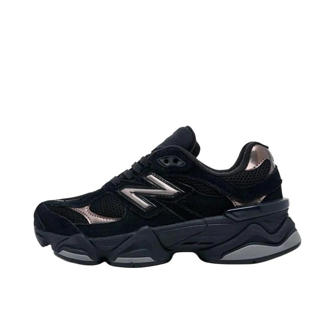 推荐商品：New Balance 9060 跑鞋 绒面革舒适减震网面透气防滑耐磨拼接复古增高圆头贴合耐穿 D宽/浅灰色/墨黑色