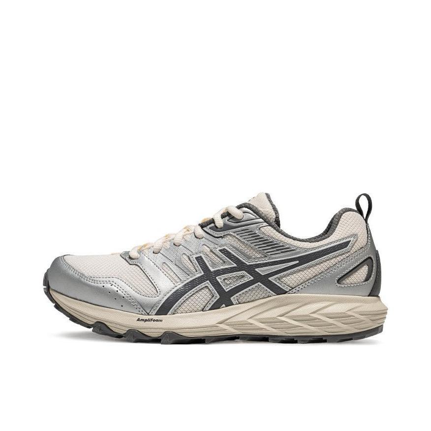 推荐商品：Asics/亚瑟士 Gel-Sonoma CN 抓地 合成革 缓震轻便 防滑耐磨 舒适透气 回弹 稳定支撑 跑鞋 白色/银灰色