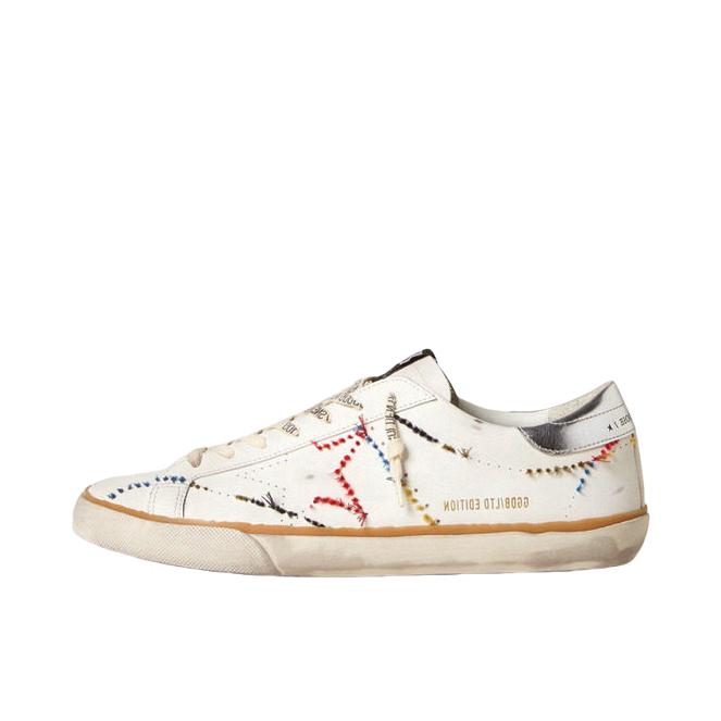推荐商品：GOLDEN GOOSE Super-Star 板鞋 系带低帮运动圆头 亚太限定/男款/米色/白色/银色