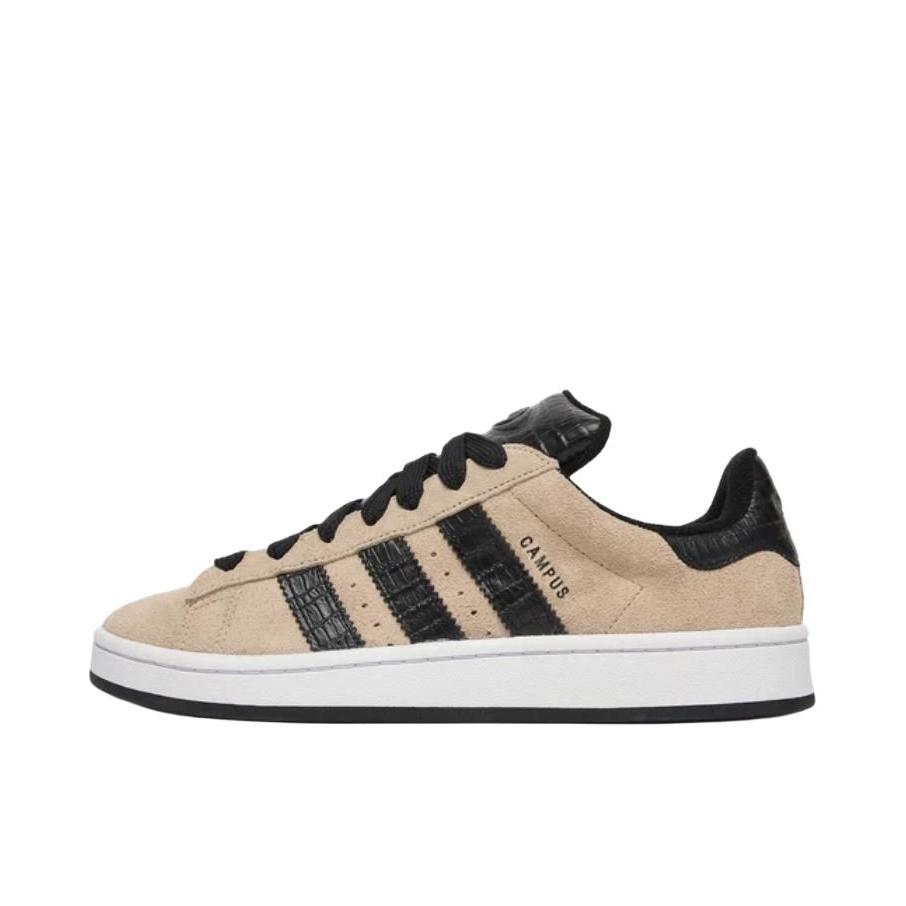 推荐商品：adidas Originals Campus 00s 板鞋 面包鞋 复古缓震透气轻便薄底贴合耐穿圆头包裹性平跟支撑 米色/深黑色
