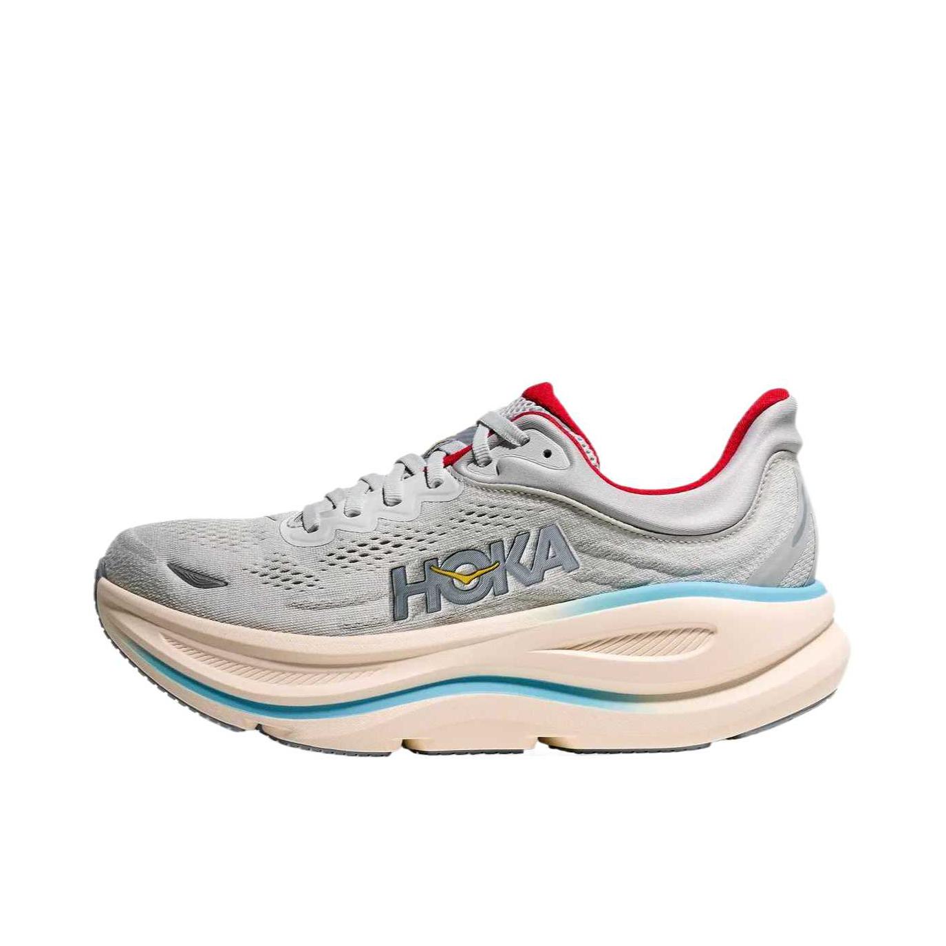 推荐商品：HOKA ONE ONE Bondi 9 越野跑鞋 防滑耐磨缓震透气低帮舒适百搭 女款/星际灰/星尘灰