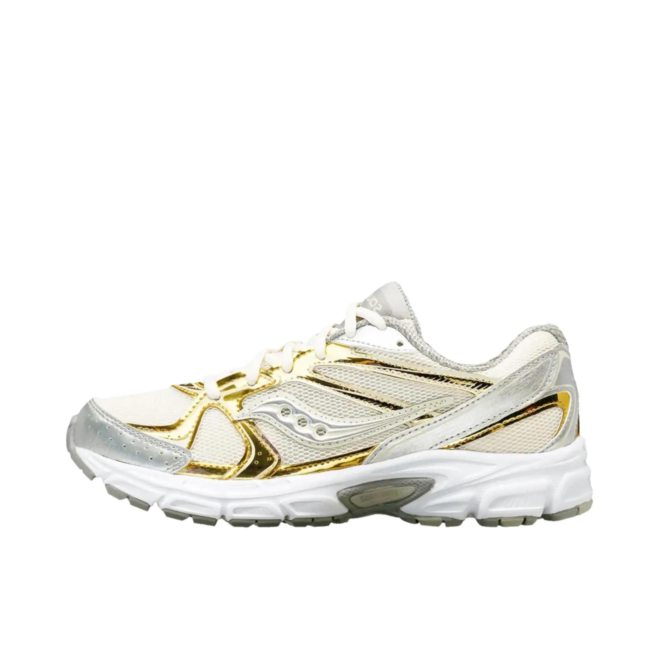 推荐商品：Saucony/索康尼 Ride Millennium 驭途 复古 系带 舒适缓震 防滑耐磨 网布 跑鞋 J.Crew联名/金色