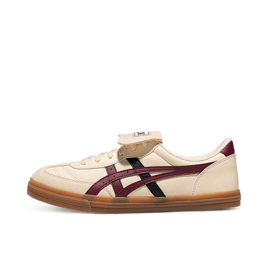 推荐商品：Asics/亚瑟士 AARON 2.0 复古 运动 耐磨 薄底 板鞋 德训鞋 米色/红色