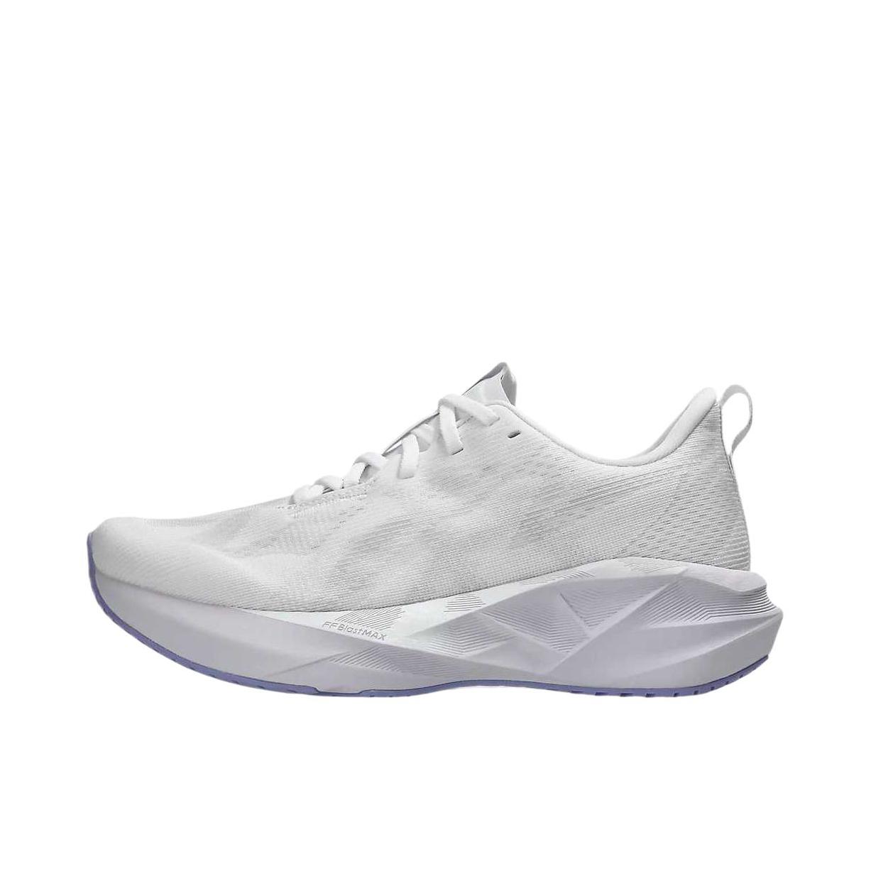 推荐商品：Asics/亚瑟士 Novablast 5 跑鞋 圆头舒适百搭防滑耐磨缓震橡胶贴合短跑轻量回弹支撑 白色/粉色