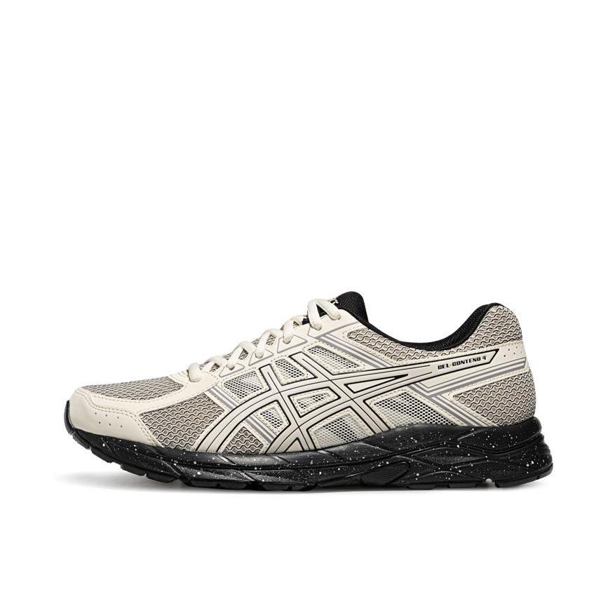 推荐商品：Asics/亚瑟士 Gel-Contend 4 跑鞋 慢跑网面透气缓震回弹复古轻便耐磨 男款/白色/灰色