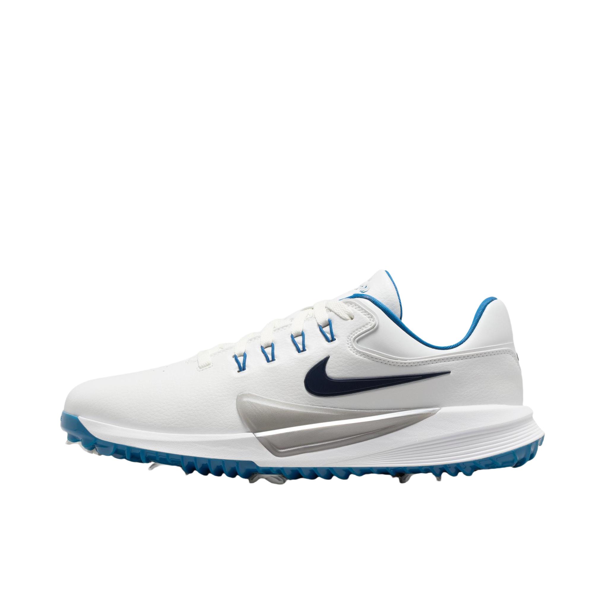 推荐商品：Nike Air Zoom Victory Pro 4 低帮 厚底 防滑 高尔夫鞋 宽版/山峰白/黑曜石色/庭蓝色/金属银