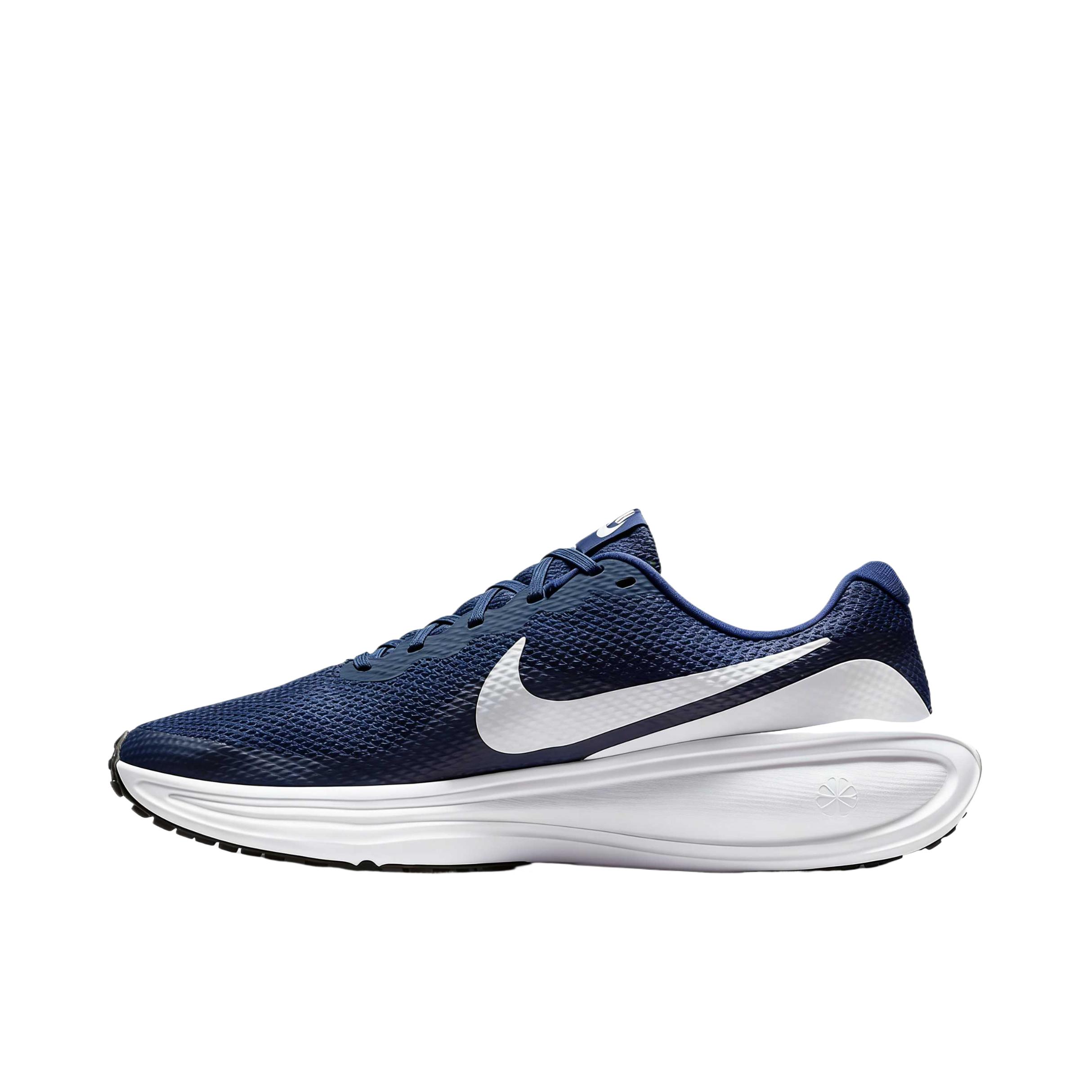 推荐商品：Nike Revolution 8 跑鞋 网布百搭防滑耐磨低帮缓震训练网面回弹轻便春夏支撑短跑贴合圆头 午夜蓝/白色/黑色/纯铂金
