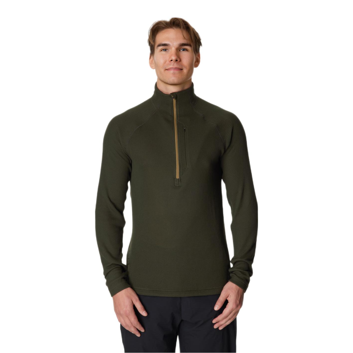 推荐商品：Houdini/胡丁尼 Pace Flow透气网眼保暖拉链套头抓绒衣 830047 苔原墨影