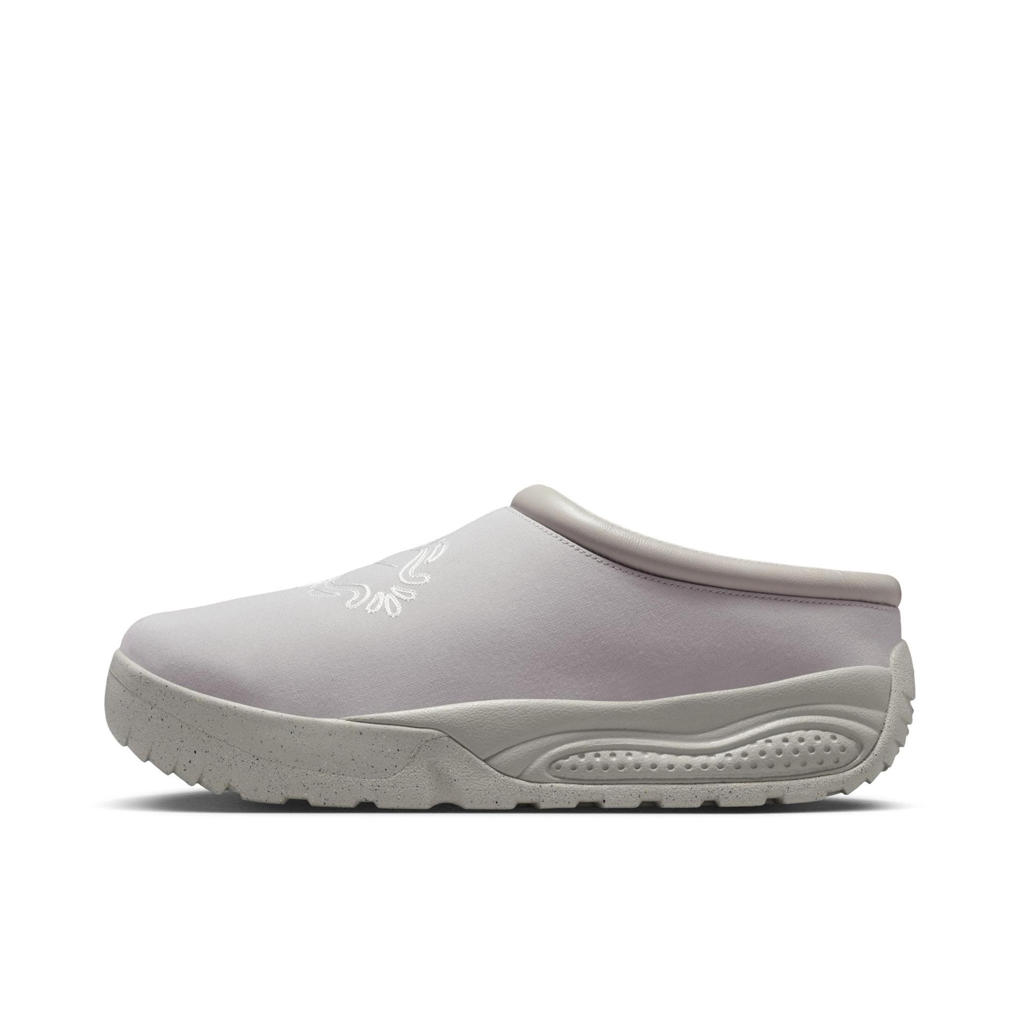 推荐商品：Nike ACG Rufus 舒适百搭 时尚 防滑耐磨 缓震透气 翻毛皮 一脚蹬 棉鞋 防水 户外功能鞋 浅灰色